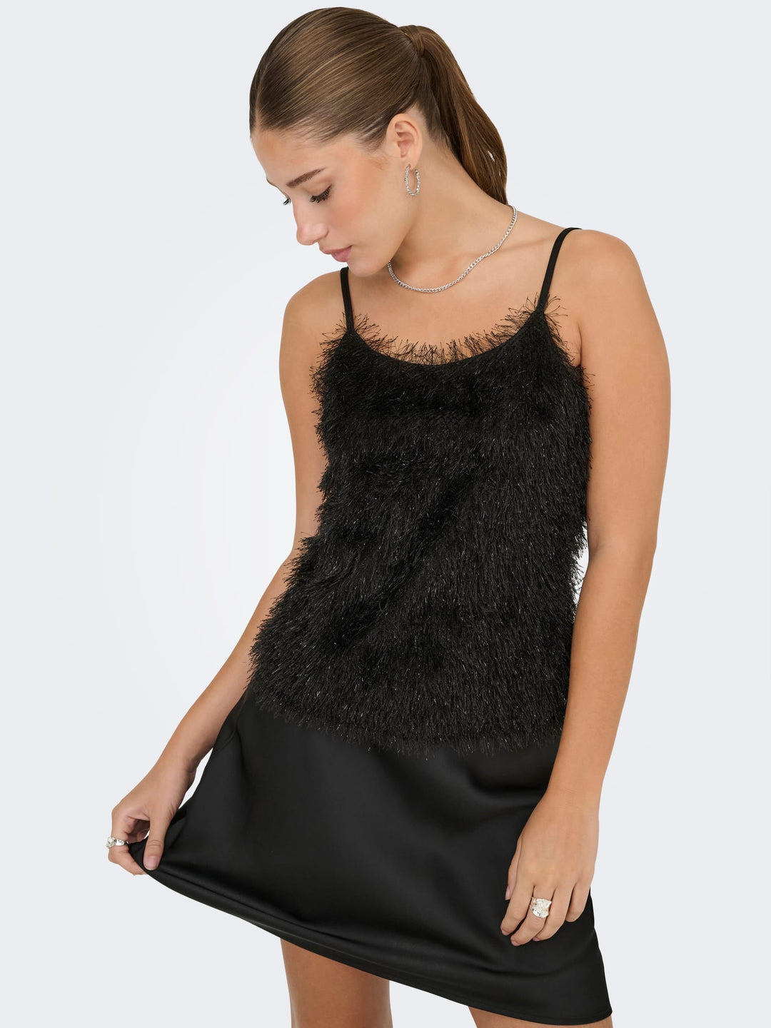 Only ONLLIMA S/L SHINE TOP BOX JRS - dames singlet zwart
