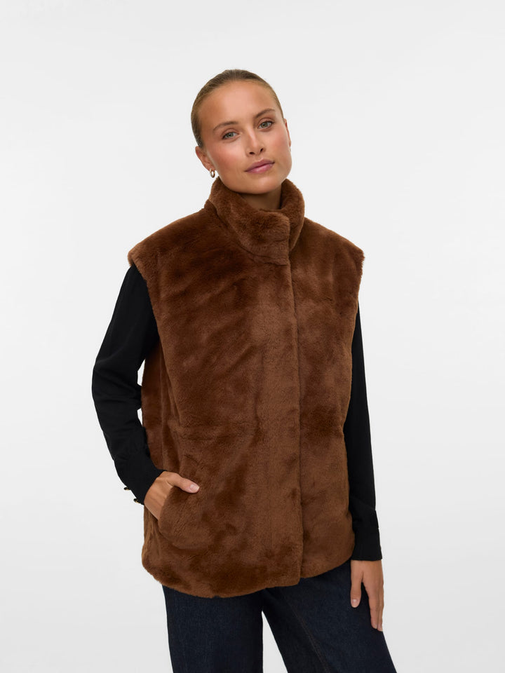 VERO MODA gilet bruin – dames