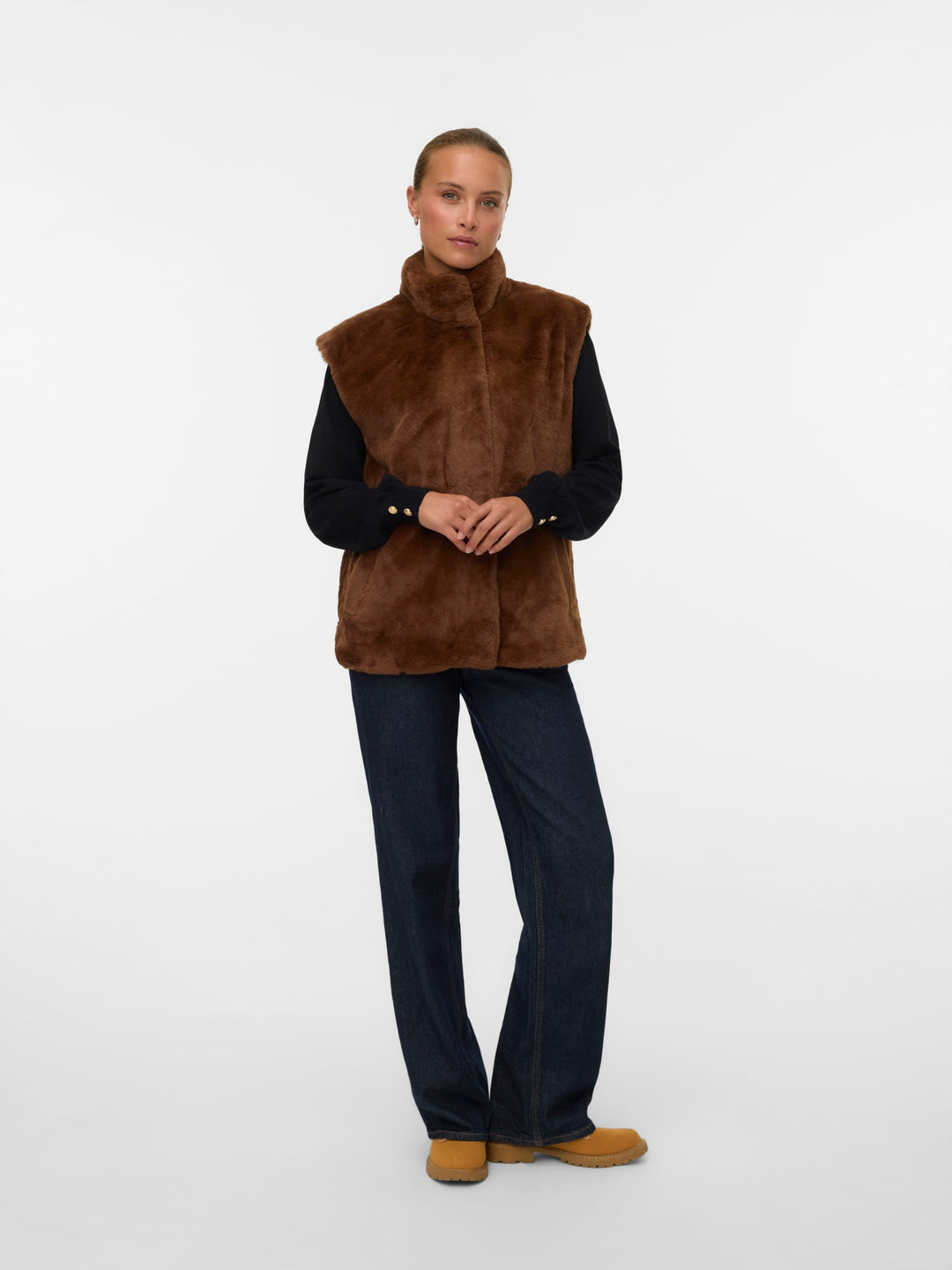 VERO MODA gilet bruin – dames
