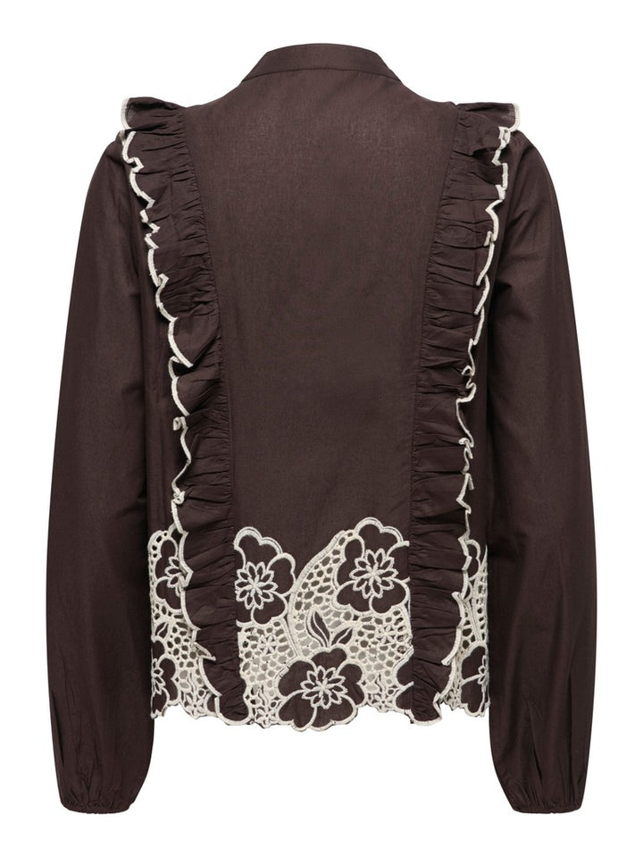 Jacqueline de Yong blouse l/m dames bruin dessin