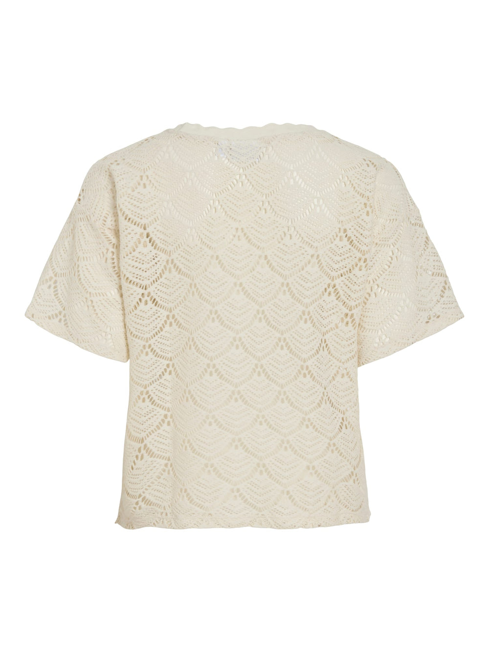 Vila 14115039 Bambena top k/m dames ecru