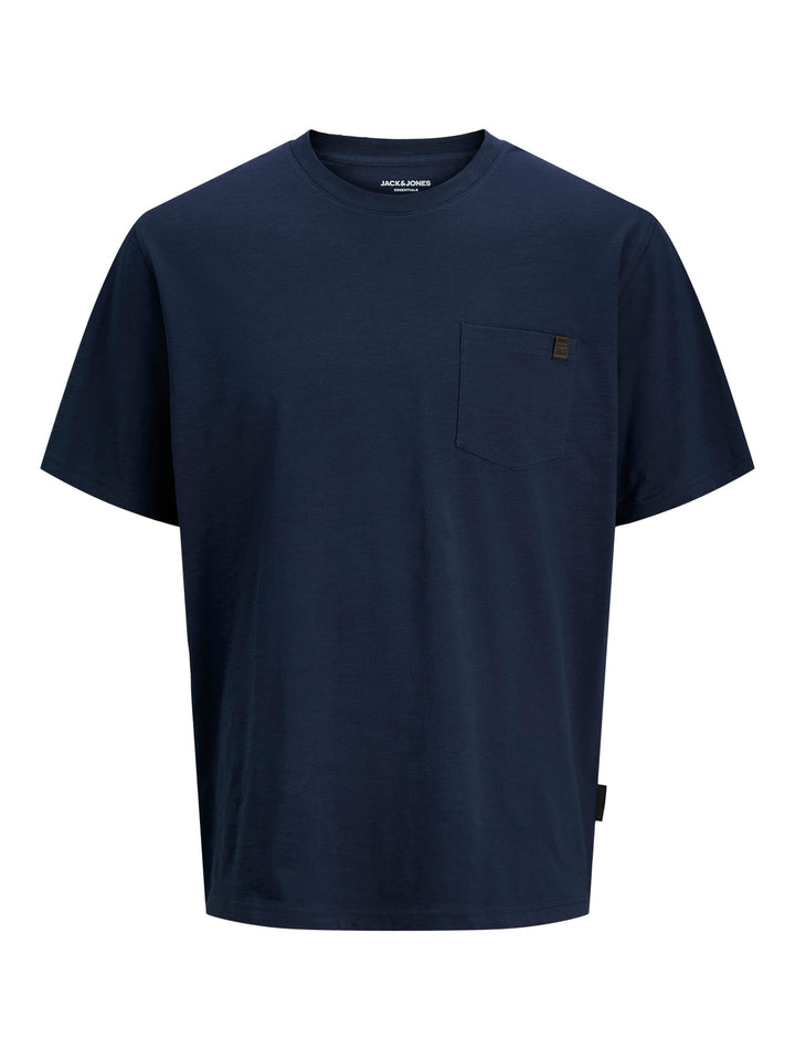 Jack & Jones T-shirt k/m heren navy – JJEDOVER SLUB TEE