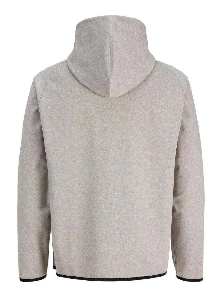 Jack & Jones JJEBASE SWEAT ZIP HOOD SN – vest sweat heren - Lichtgrijs