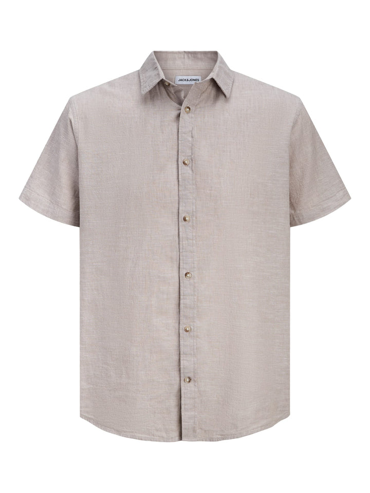 Jack &amp; Jones 12289160 summer overhemd k/m heren licht bruin