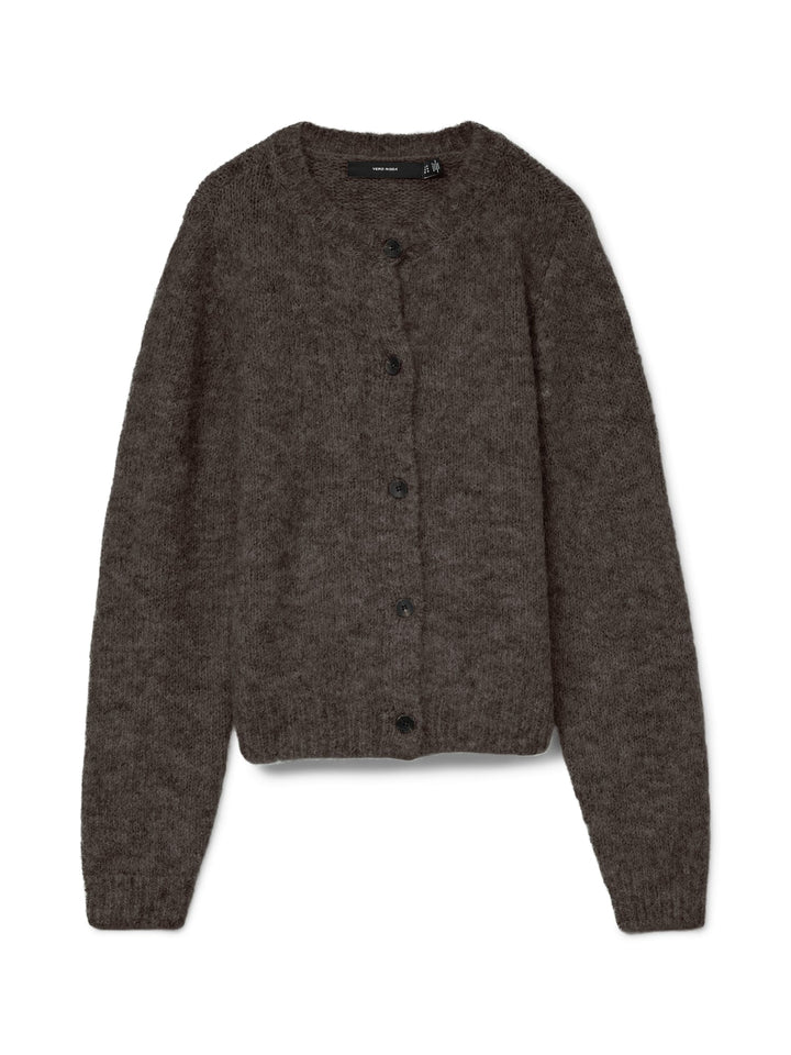 VERO MODA 10320496 Novah vest gebreid bruin melee