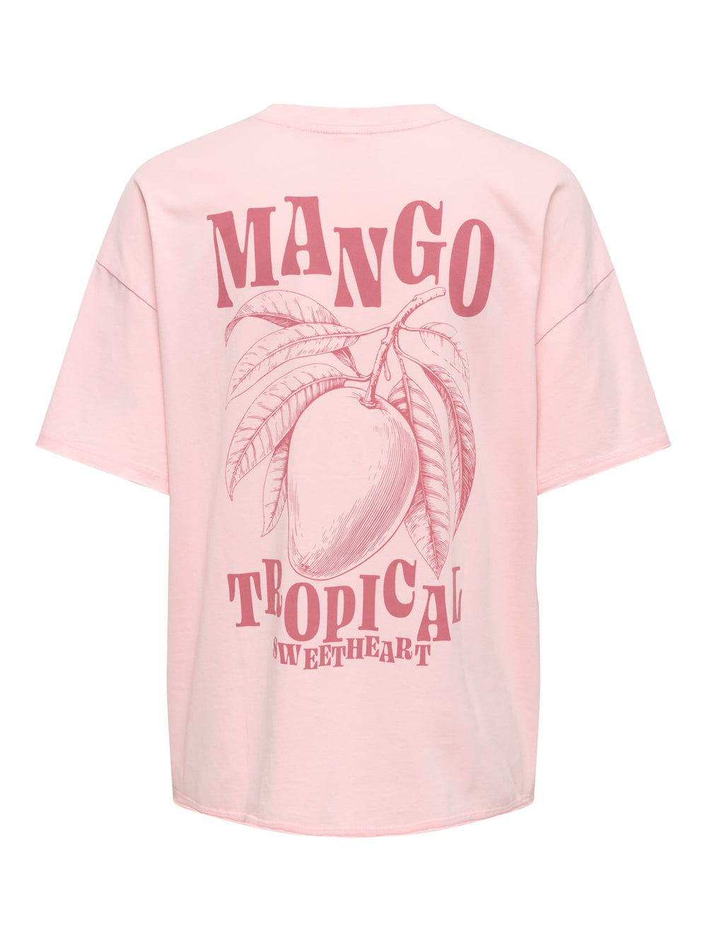 Only ONLKINNA S/S OVERSIZE TOP BOX JRS – dames t-shirt licht roze
