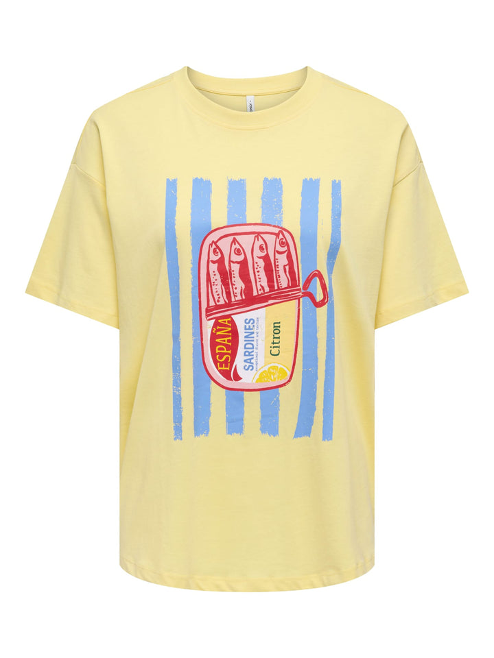 Only ONLVIVVI S/S Lovely Top geel – dames T-shirt