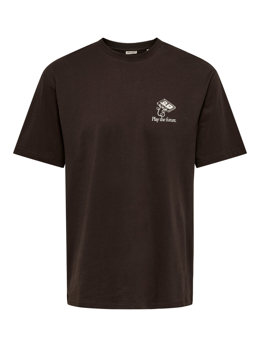 ONLY & SONS 22039617 Vibes t-shirt bruin – heren