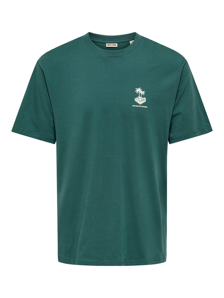 ONLY & SONS Vibes T-shirt esmerald – heren