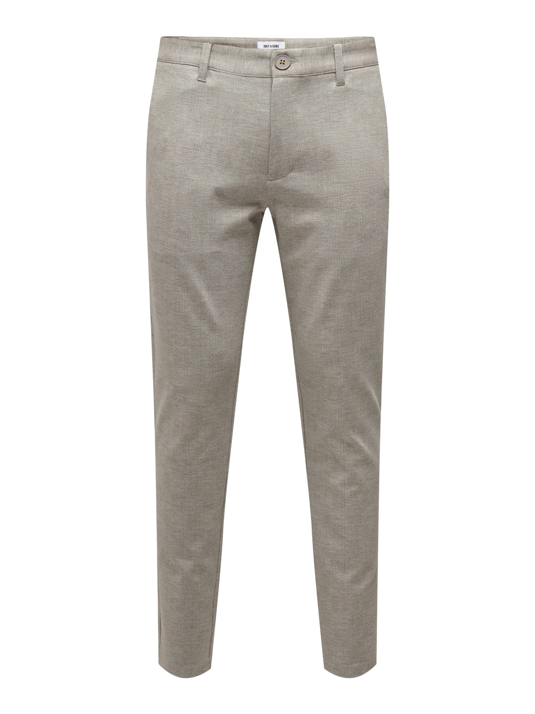 ONLY & SONS ONSMARK SLIM CHECK broek zand dessin – heren - L32