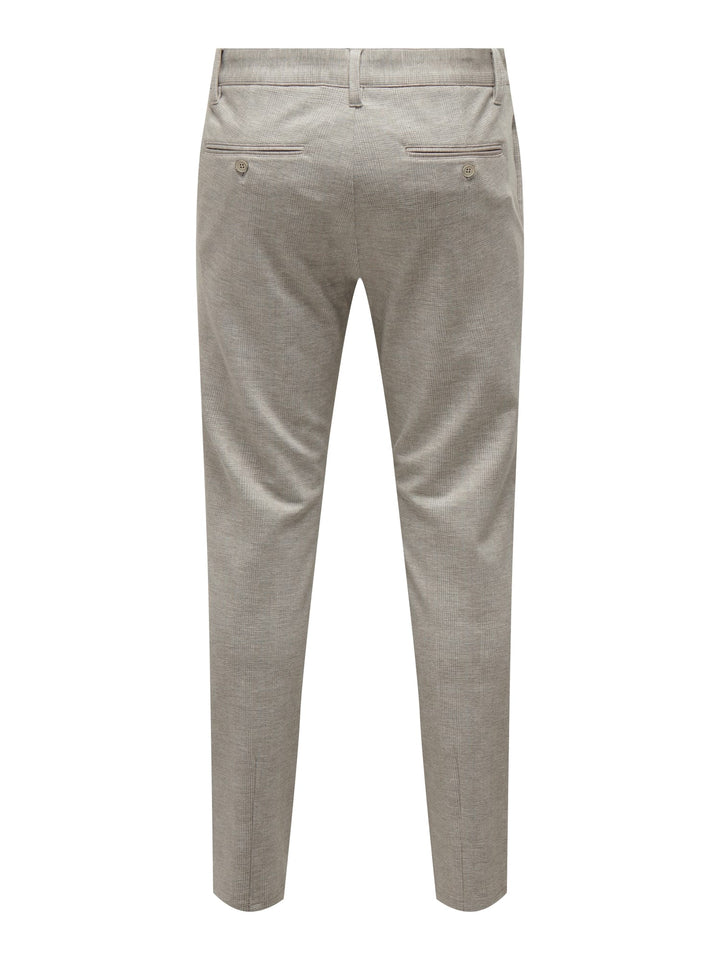 ONLY & SONS 22028113 Mark lange broek zand dessin – heren - L34