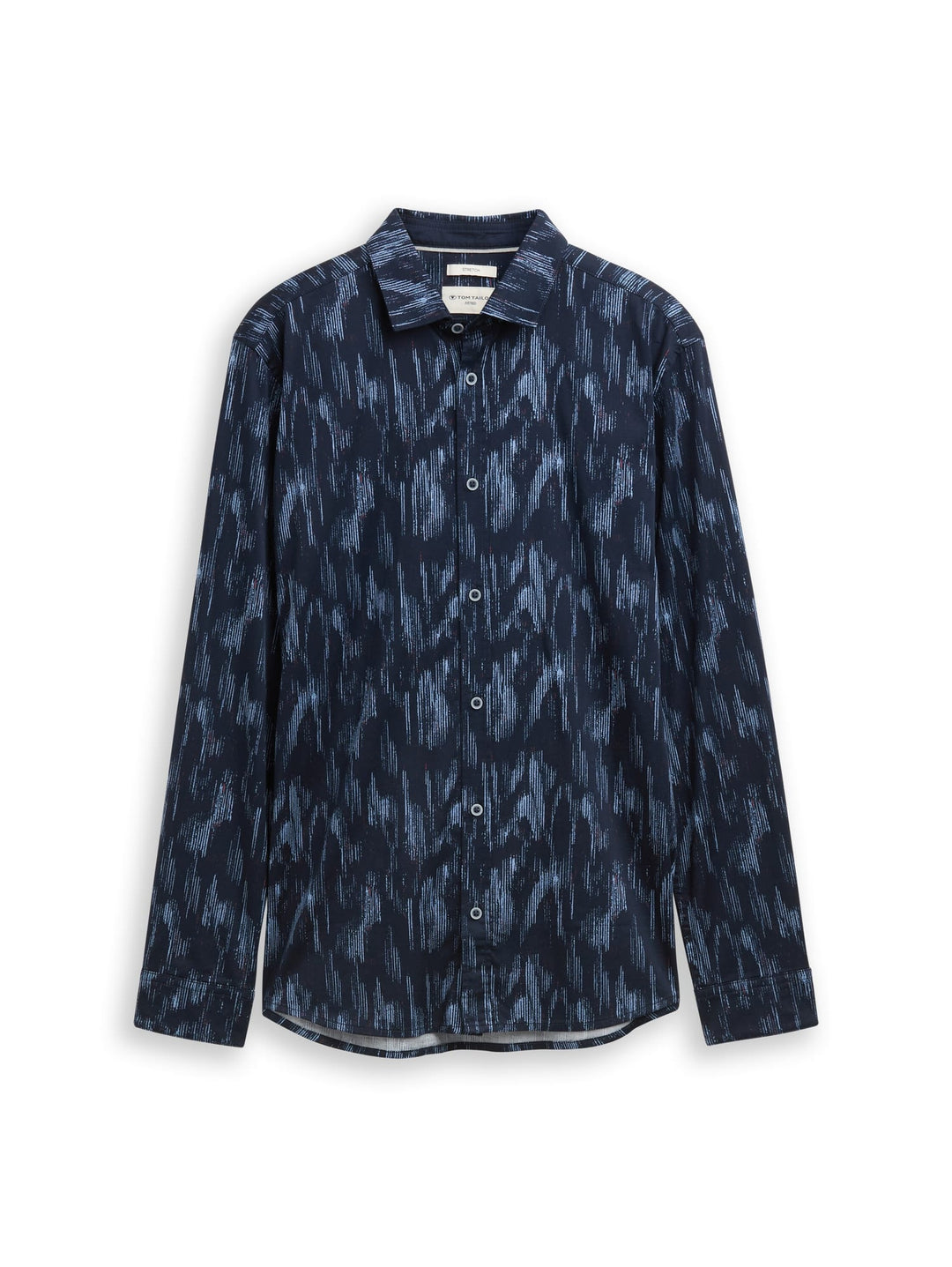 Tom Tailor overhemd l/m blauw dessin – heren