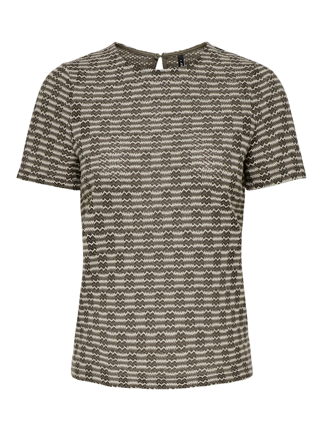 Only ONLTOVE S/S O-NECK TOP JRS groen dessin – dames