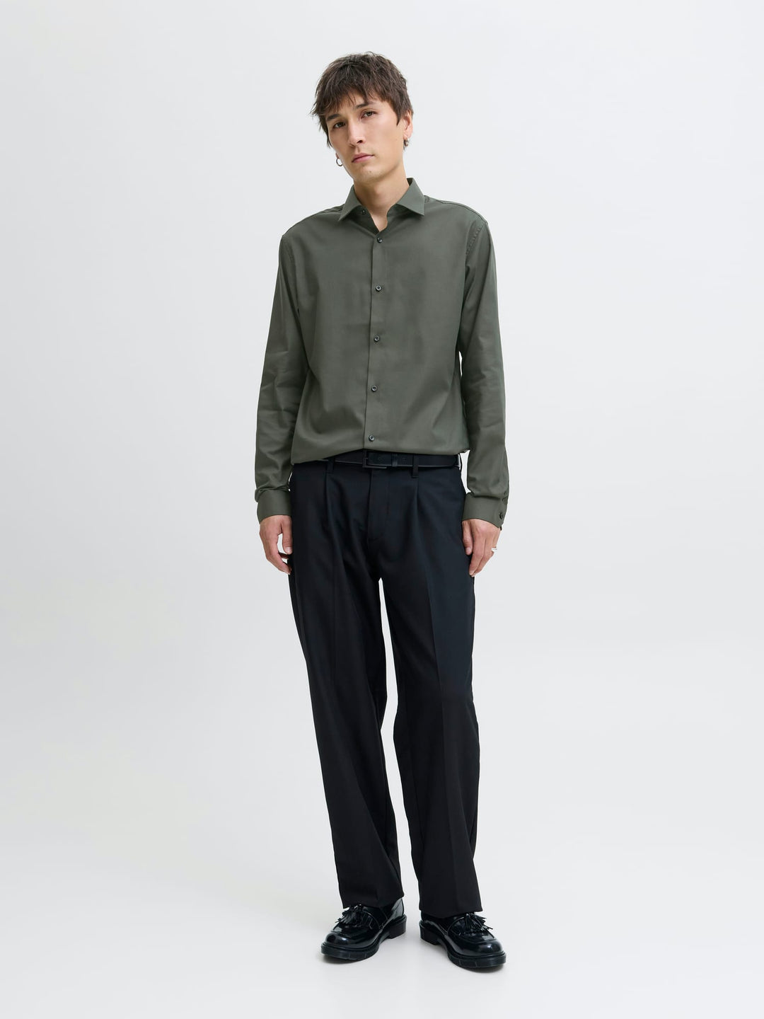 Jack & Jones blaparker overhemd l/m donkergroen – heren