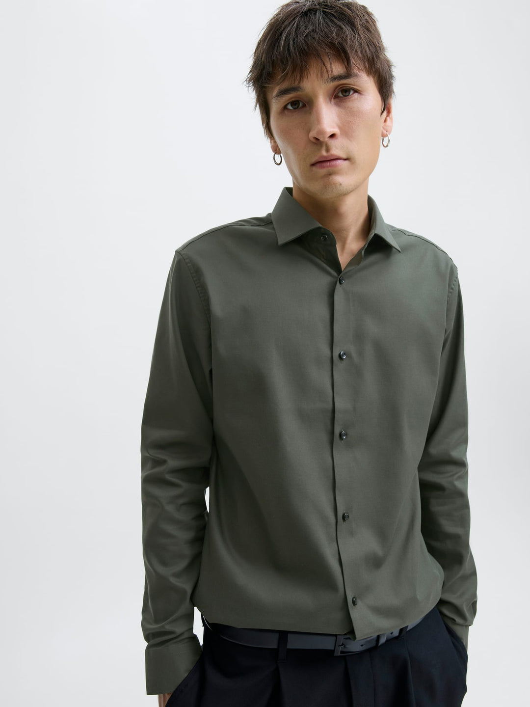 Jack & Jones blaparker overhemd l/m donkergroen – heren