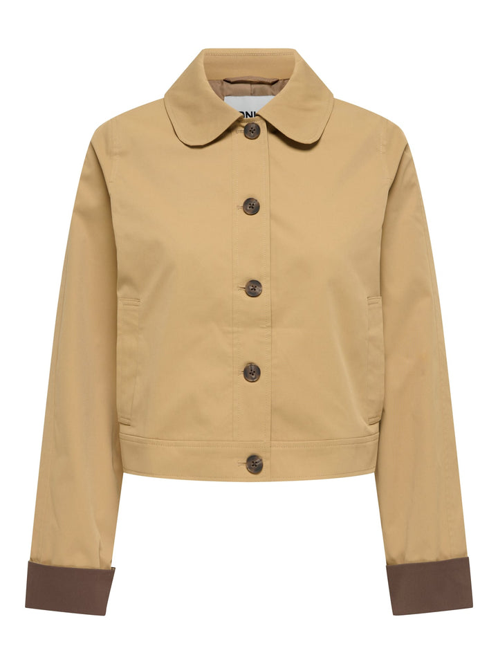 Only ONLORCHID LIFE CONTRAST JACKET OTW - dames jack - Licht Bruin