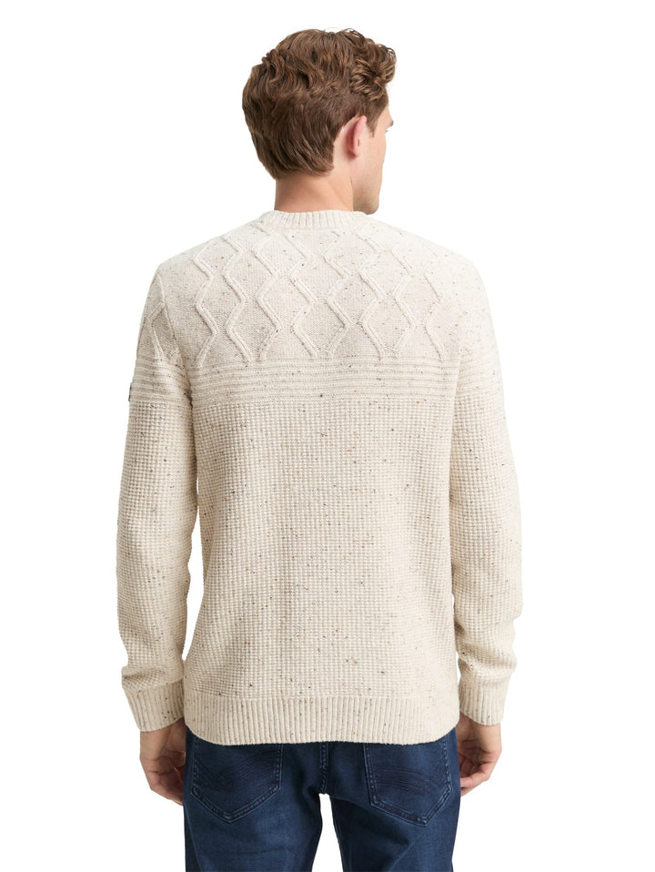 Tom Tailor gebreide trui beige – heren