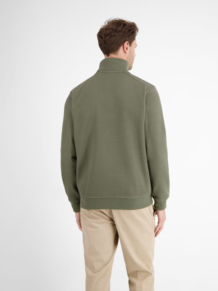 Lerros vest sweat heren olijf