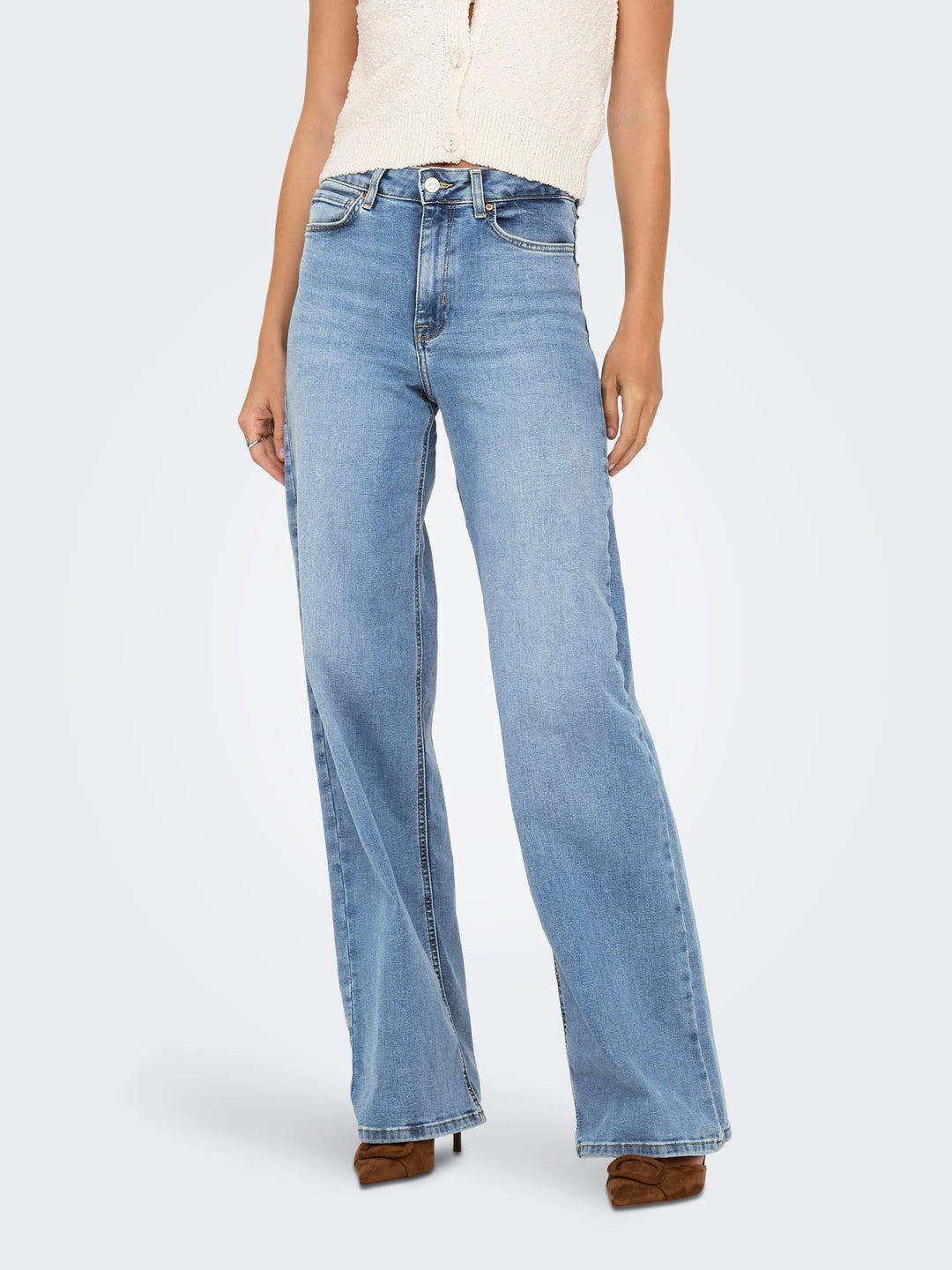 Only madison jeans loose fit dames – blue denim - L34