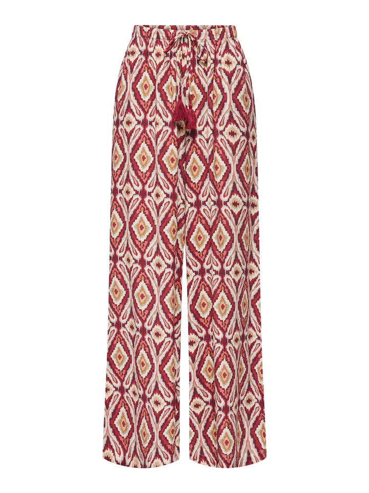 Only 15374956 Gini lange broek dames rood dessin