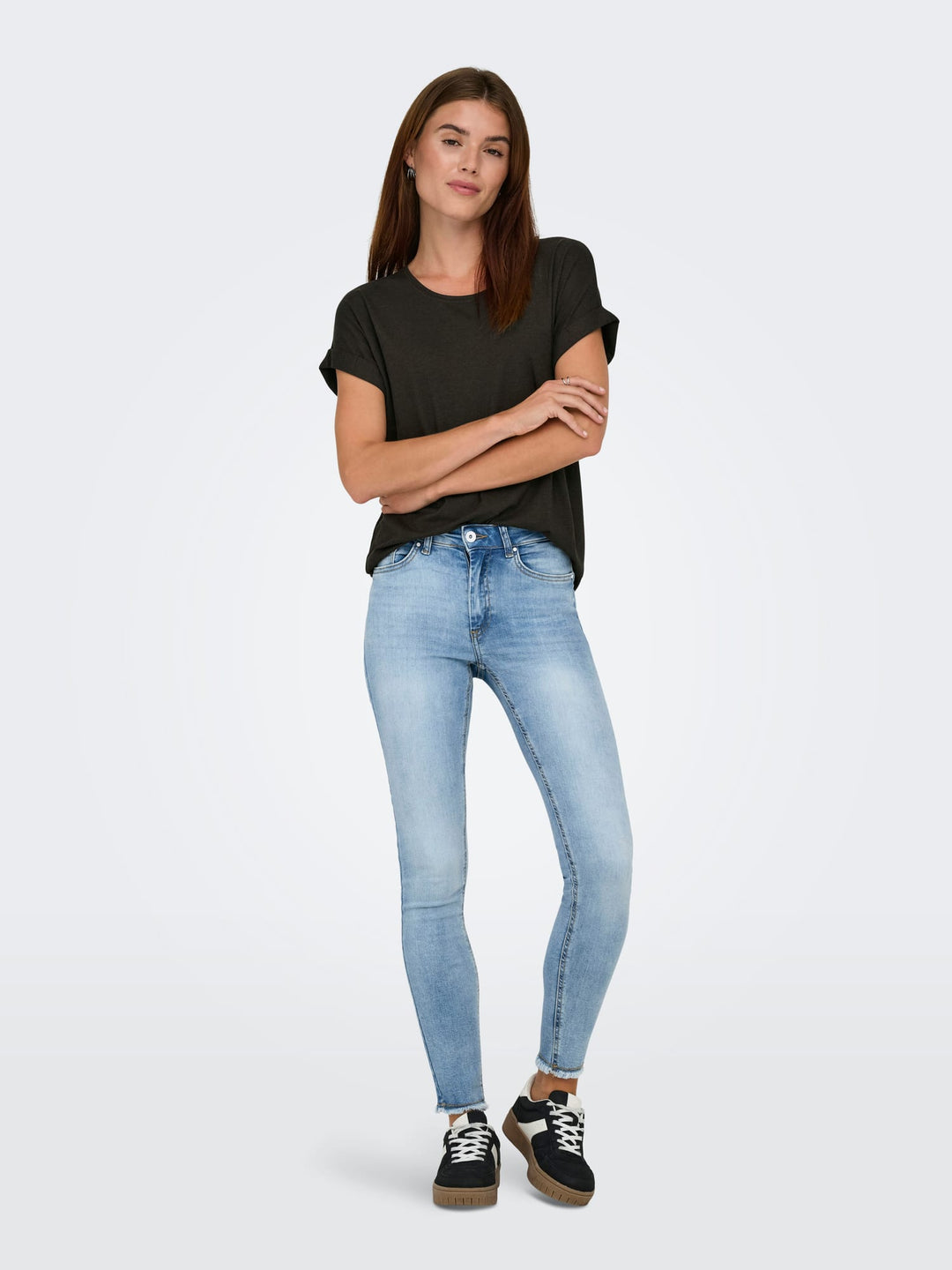 Only Moster T-shirt bruin – dames