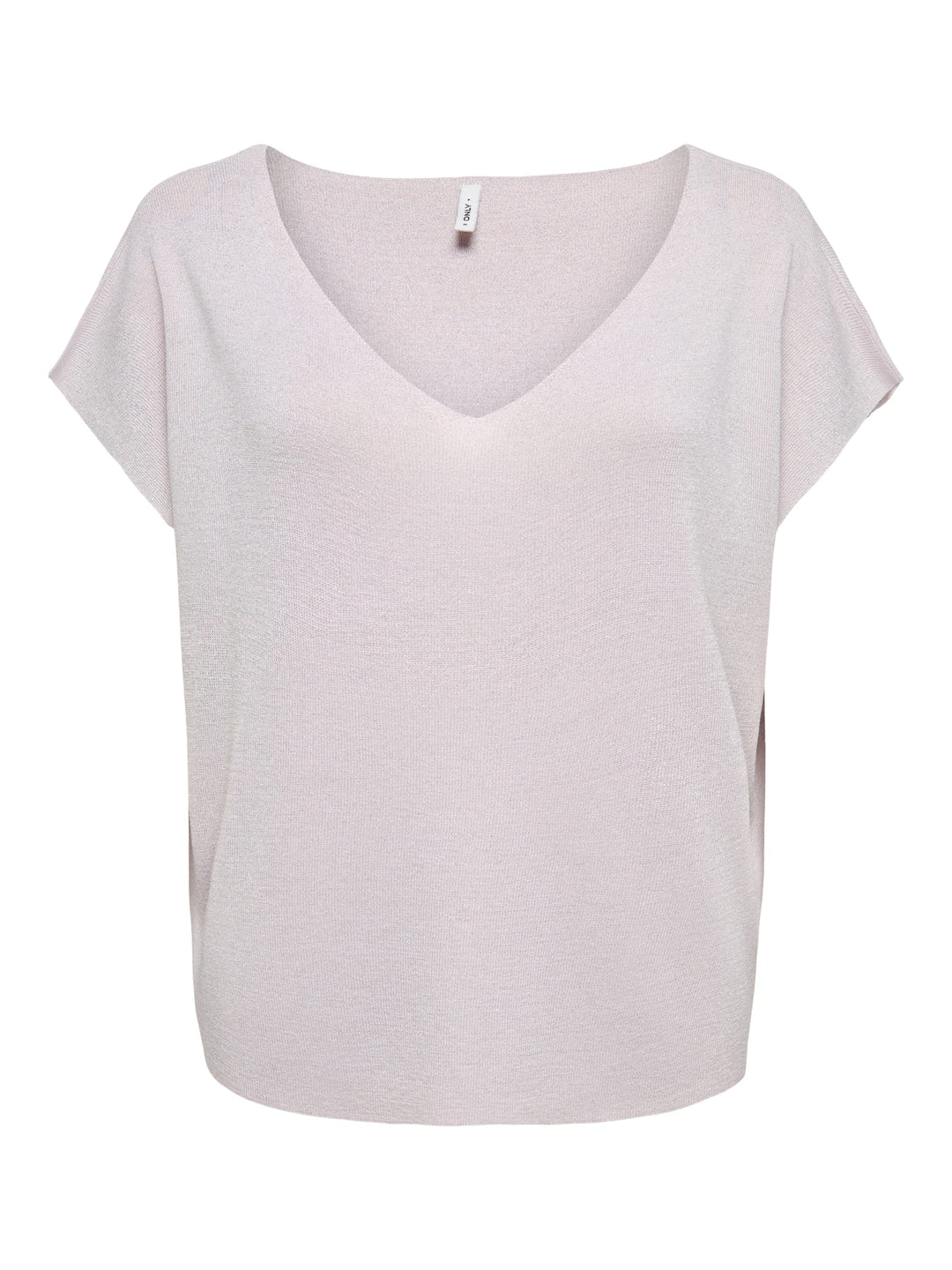 Only ONLSHINA SS Glitter V-Neck T-shirt lila – dames