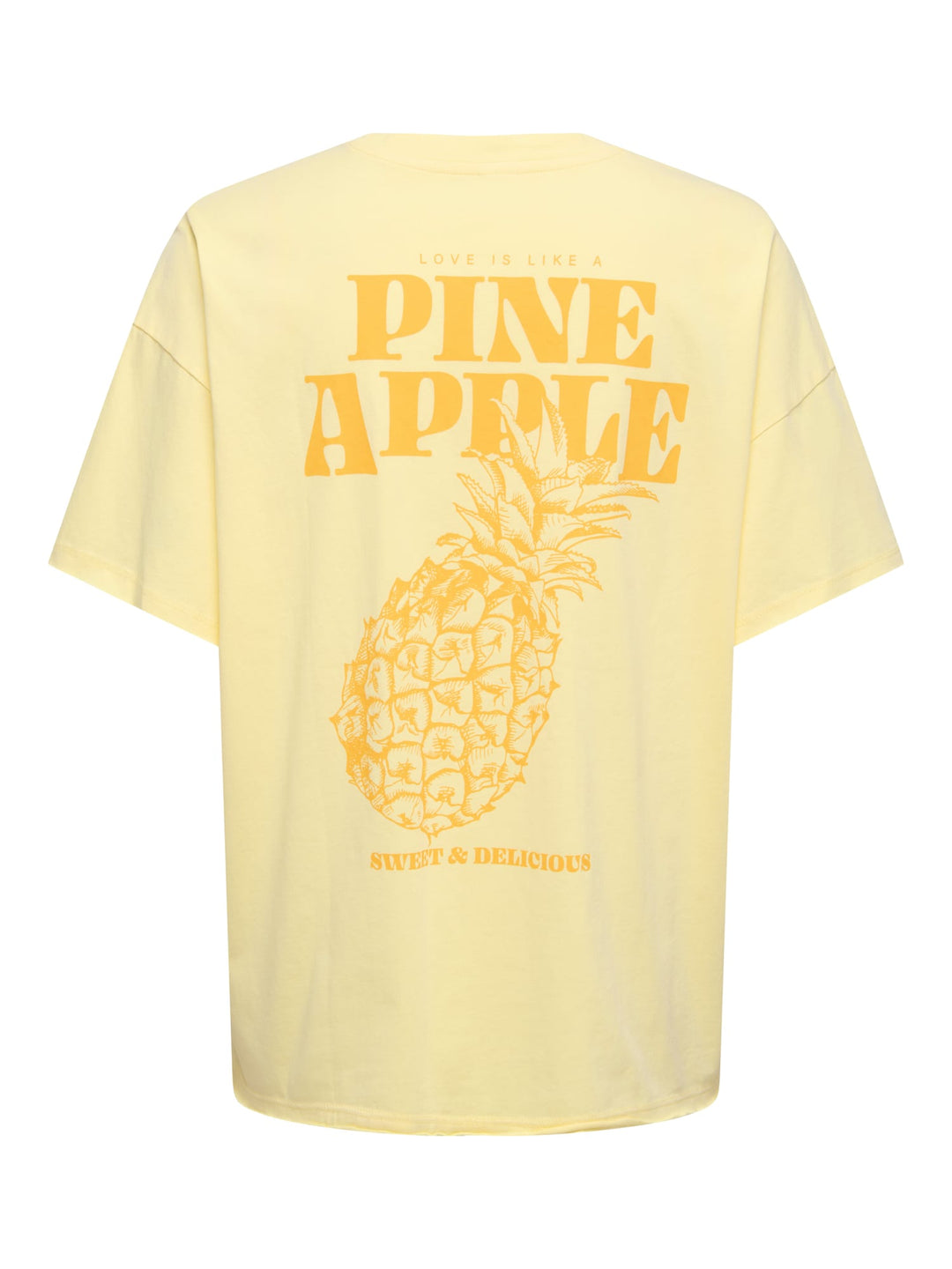 Only ONLKINNA S/S OVERSIZE TOP BOX JRS – dames t-shirt - Licht Geel