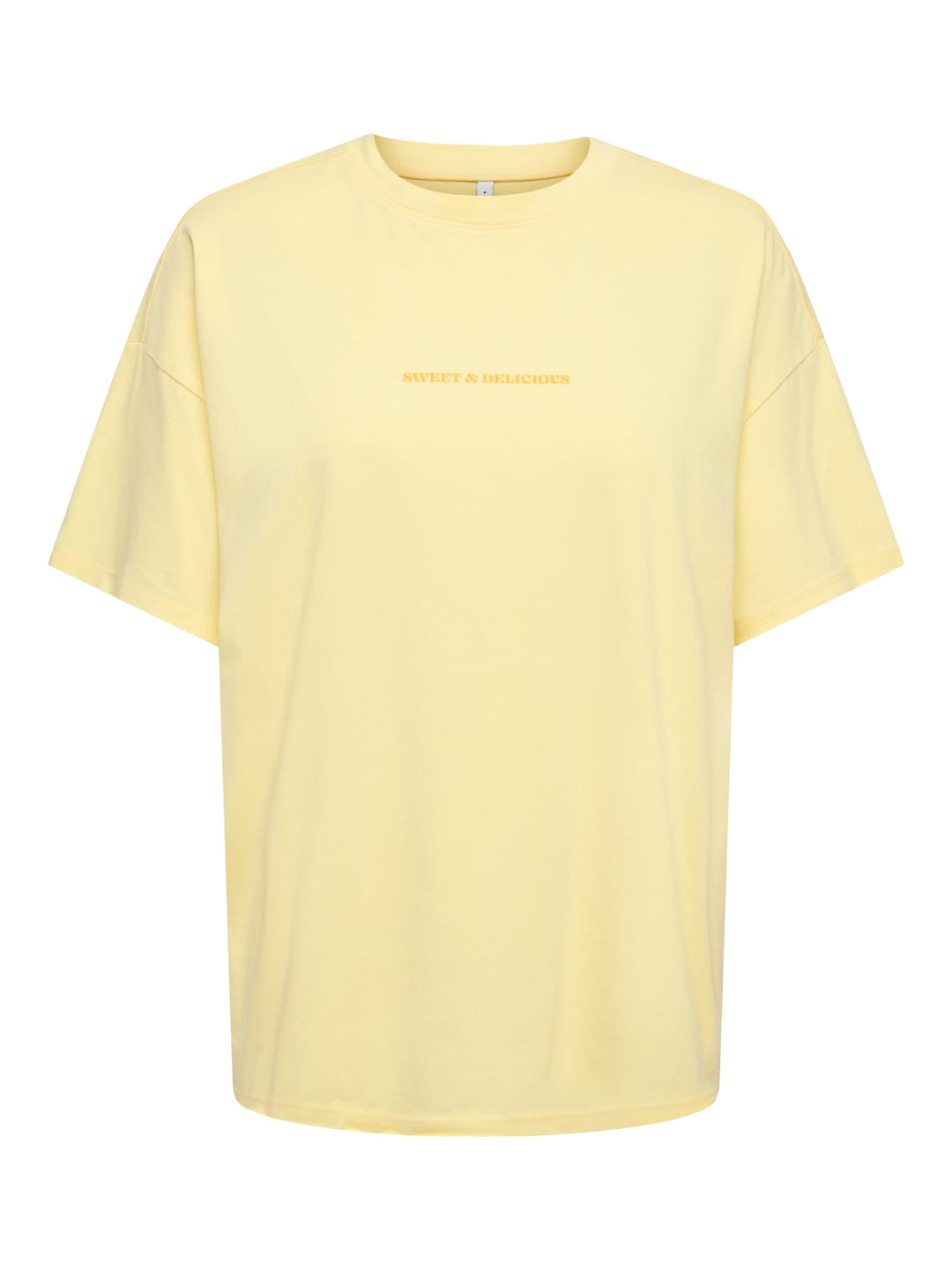 Only ONLKINNA S/S OVERSIZE TOP BOX JRS t-shirt licht geel