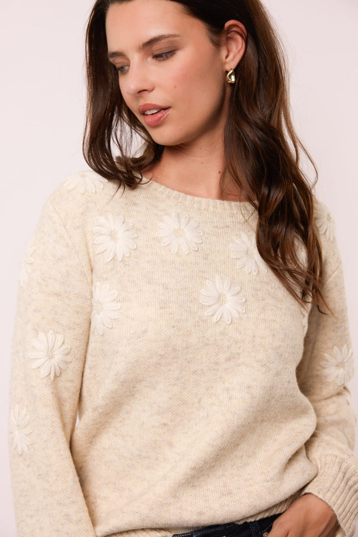 G-Maxx Zaina knitting sweater – dames trui zandkleur