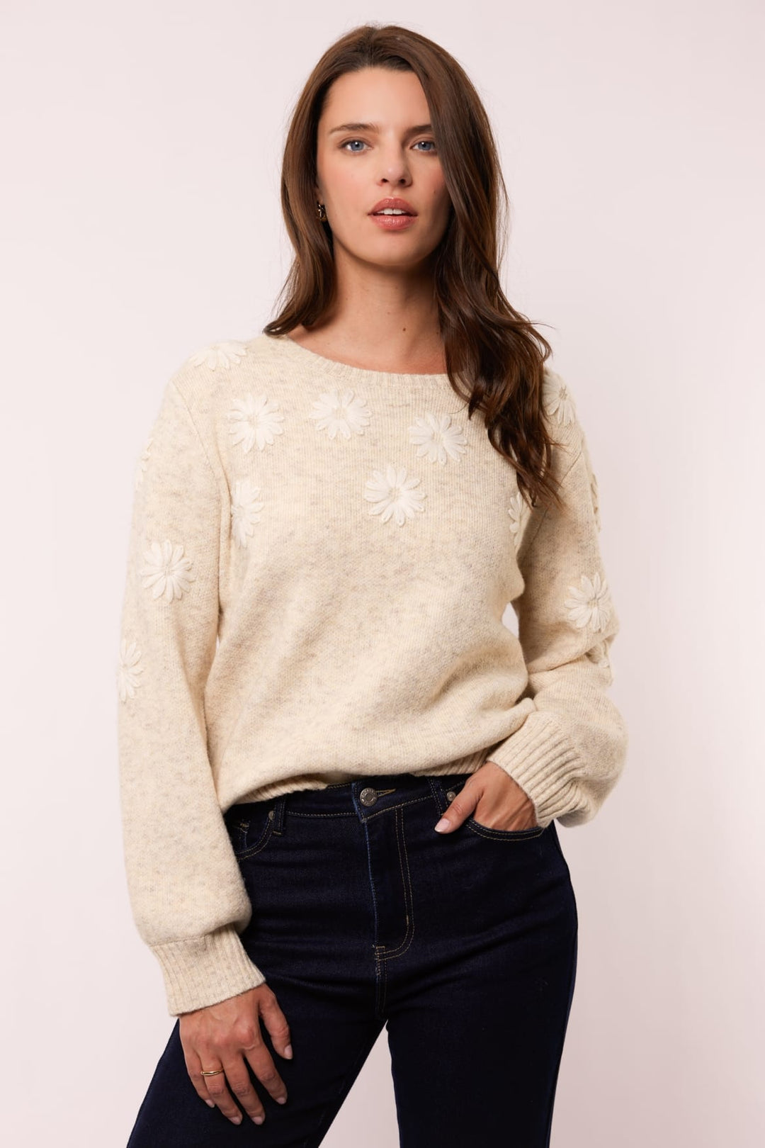 G-Maxx Zaina knitting sweater – dames trui zandkleur