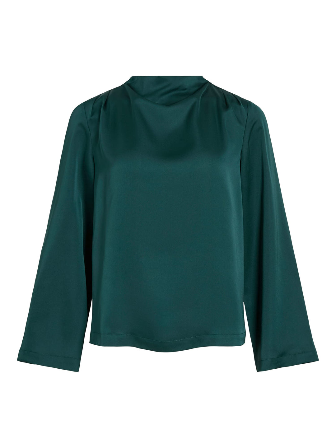 Vila Lutto High Neck Top donkergroen – damesblouse