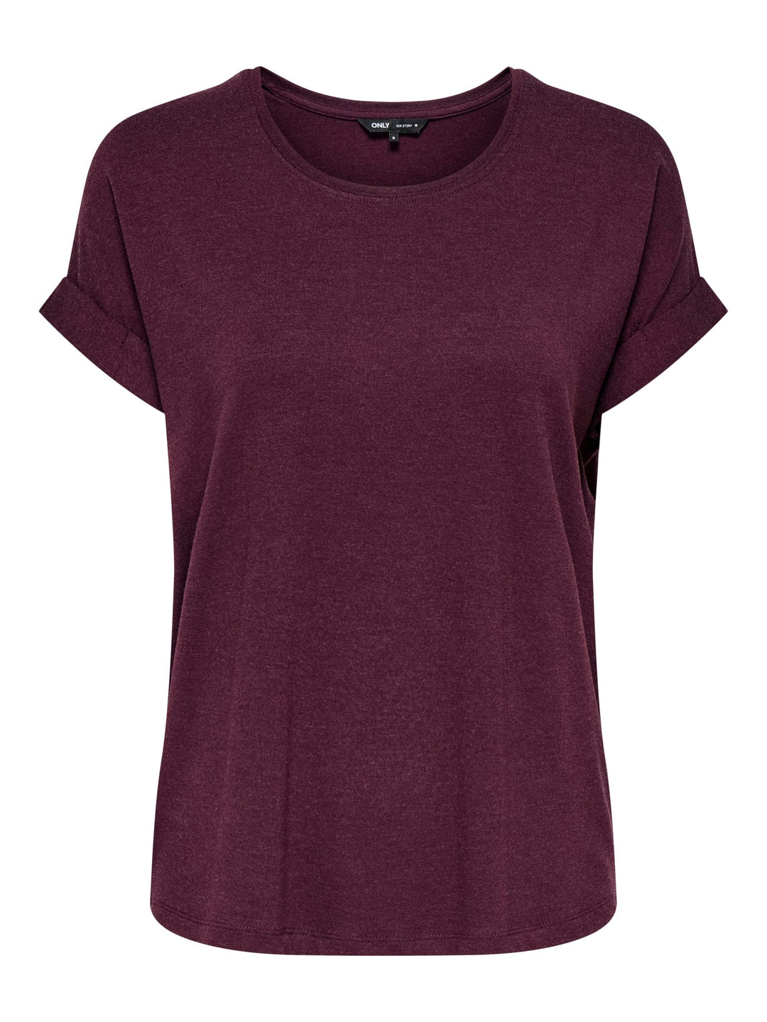 Only ONLMOSTER S/S O-NECK TOP NOOS JRS – dames t-shirt - Bordeaux