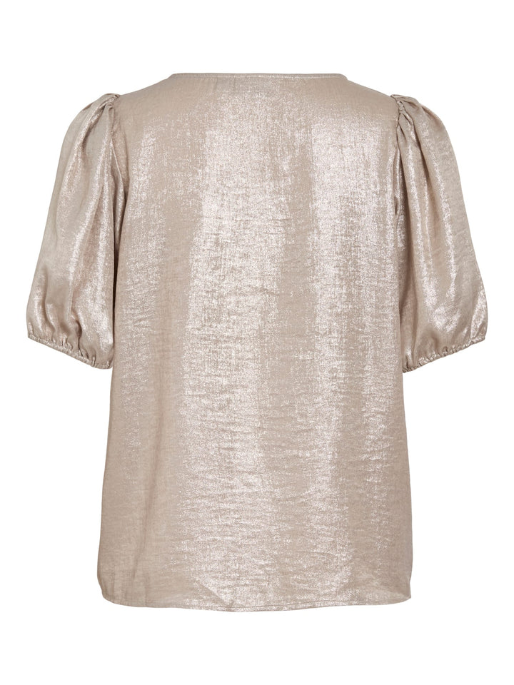 Vila VIMETALLA O-NECK top goudkleurig – dames