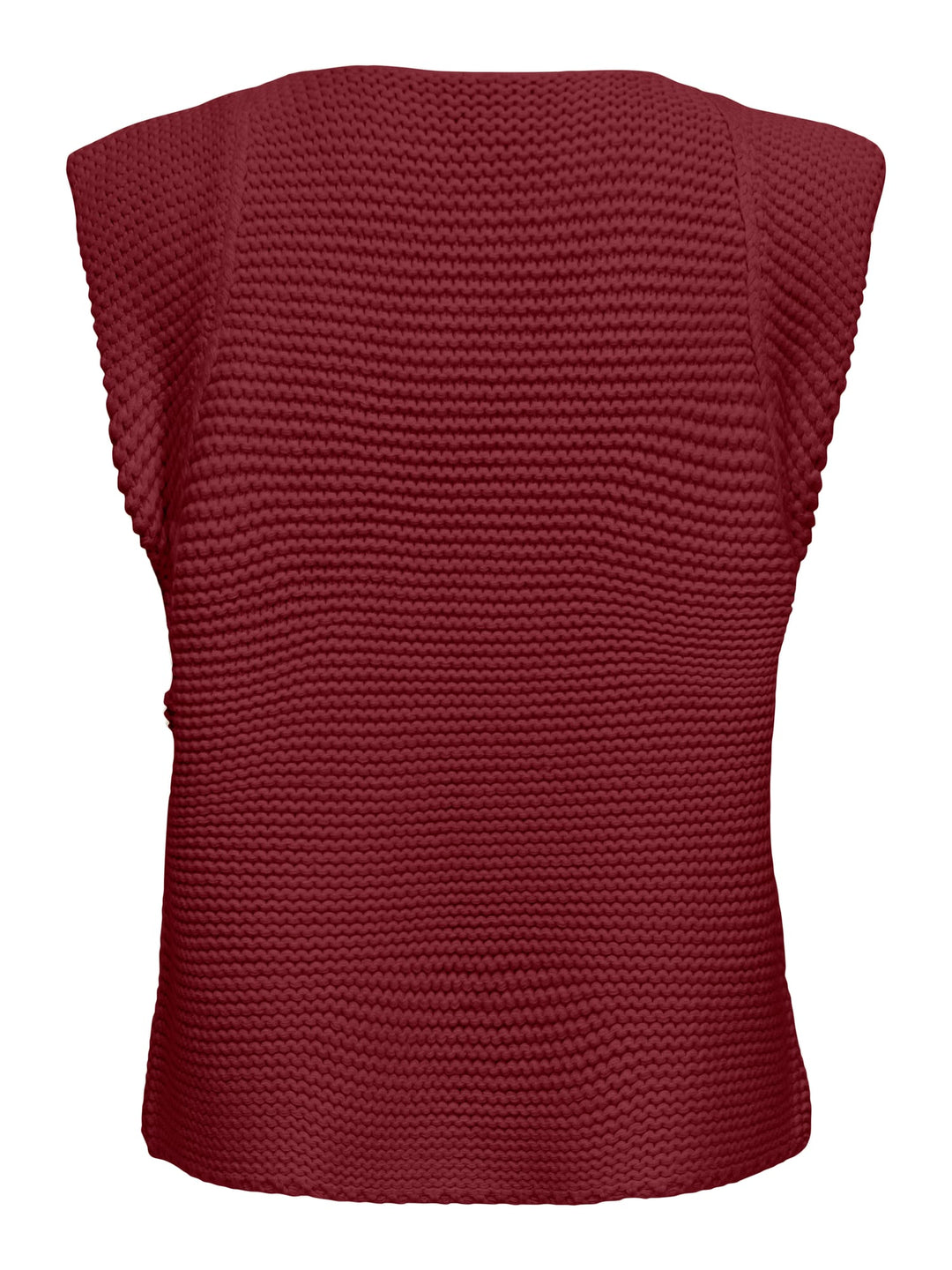 Only ONLLOUI vest gebreid wijnrood – dames