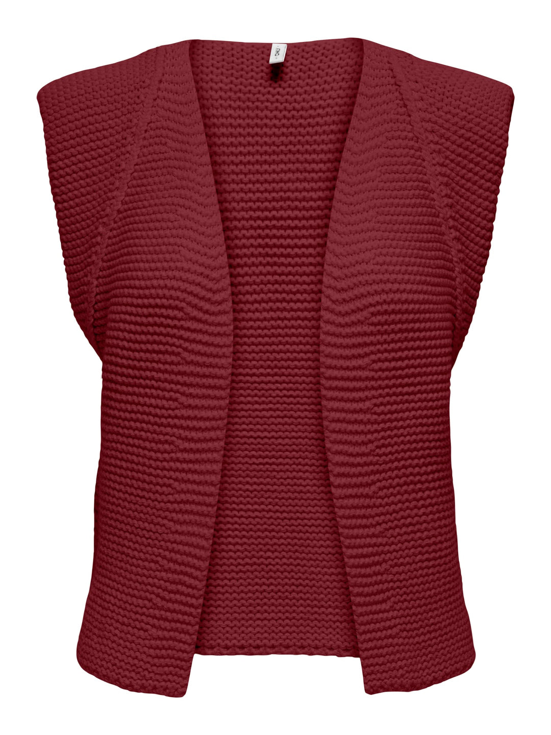 Only ONLLOUI vest gebreid wijnrood – dames