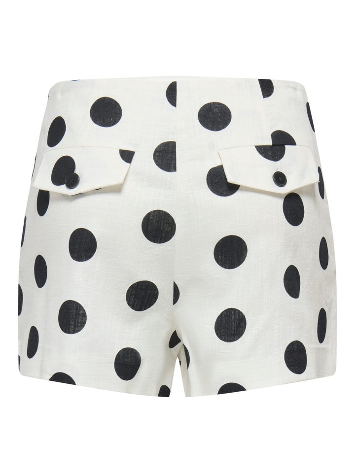 Only ONLVIESTA HW LINEN BL SHORTS TLR – dames shorts - Wit Dessin