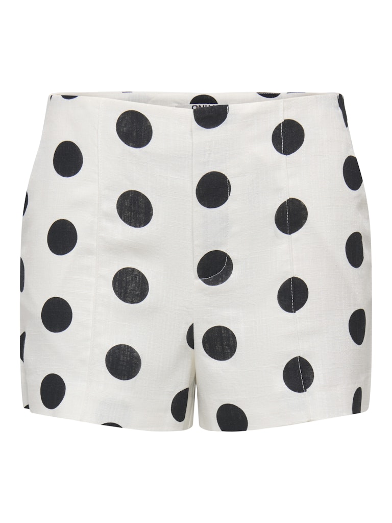 Only ONLVIESTA HW LINEN BL SHORTS TLR – dames shorts - Wit Dessin