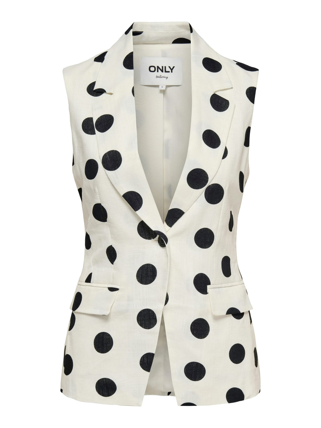 Only vest gebreid dames wit dessin – 15375017