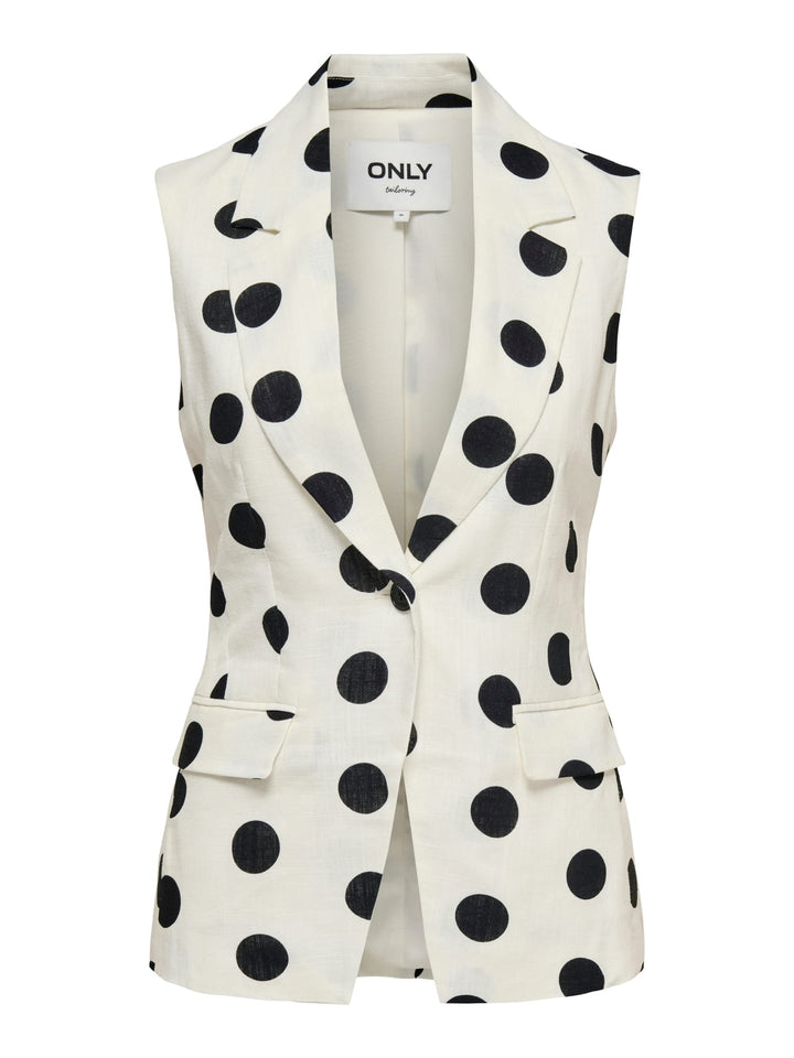 Only vest gebreid dames wit dessin – 15375017