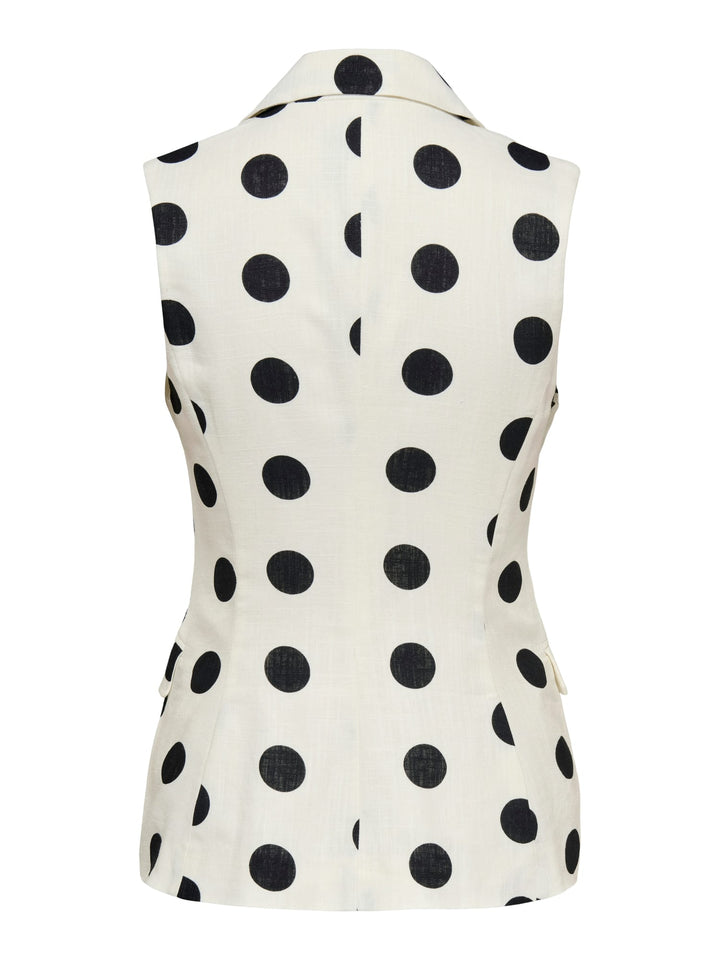 Only 15375017 vest gebreid dames wit dessin