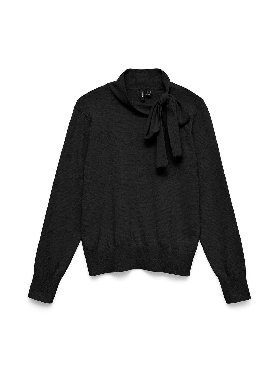 VERO MODA VMNINA BOW LS KNIT PULLOVER zwart – damestrui