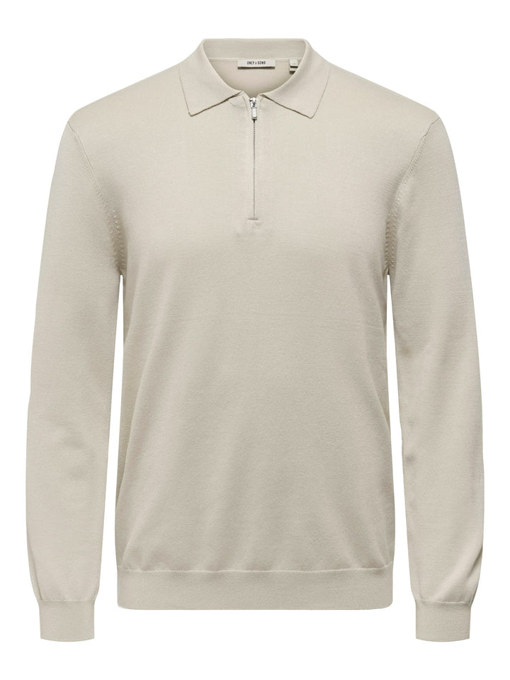 ONLY & SONS Wyler polo l/m beige – heren