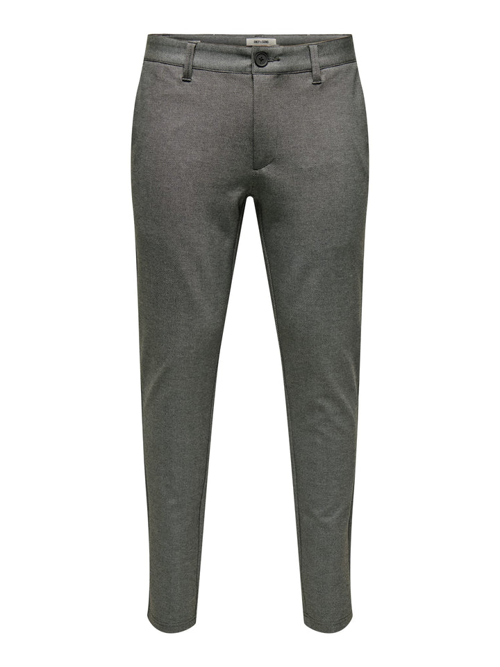 ONLY & SONS ONSMARK SLIM DITSY broek bruin dessin – heren - L32