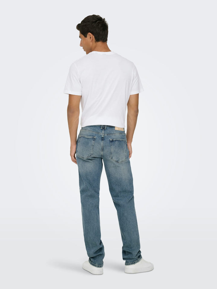 ONLY & SONS 22033816 Edge jeans regular fit – heren - Blue Denim - L32