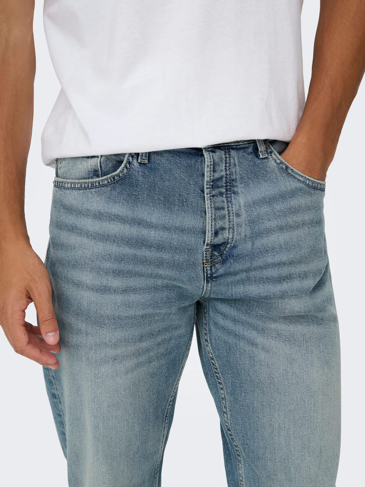 ONLY & SONS 22033816 Edge jeans regular fit – heren - Blue Denim - L32