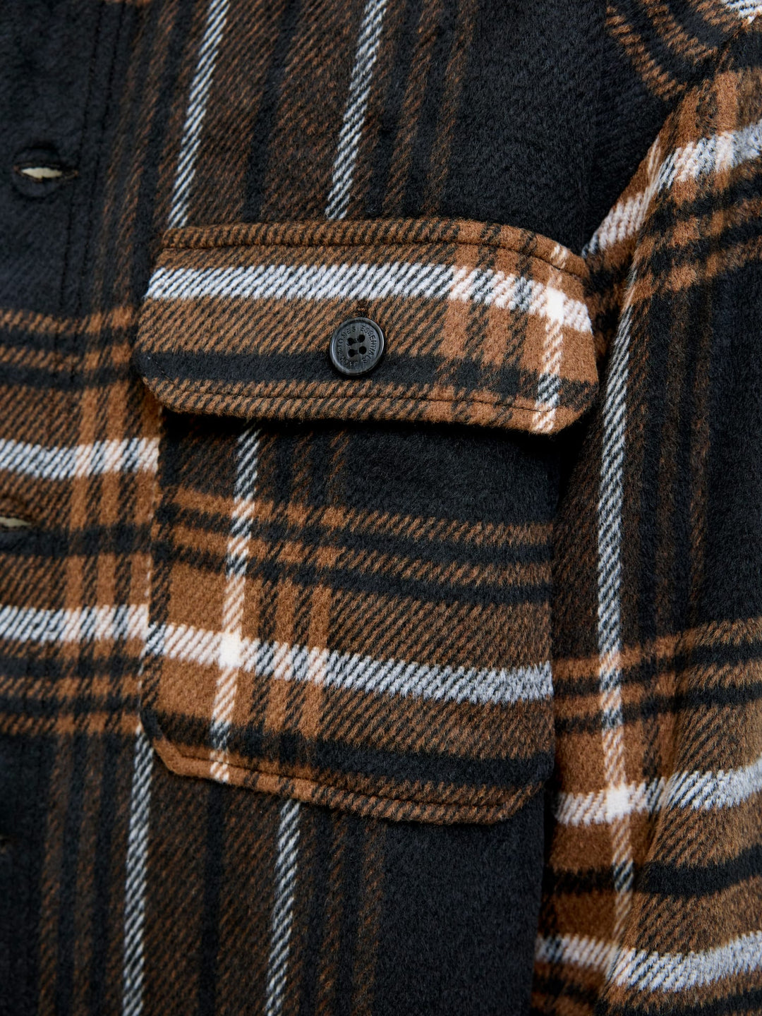 Jack & Jones Bradley overshirt l/m bruin dessin – heren