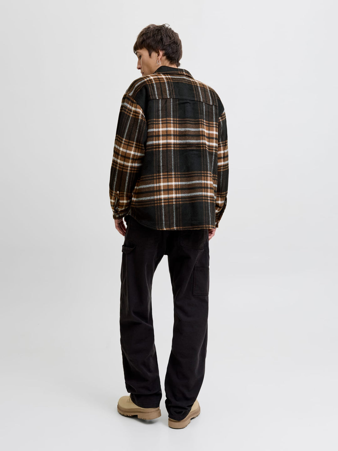 Jack & Jones Bradley overshirt l/m bruin dessin – heren