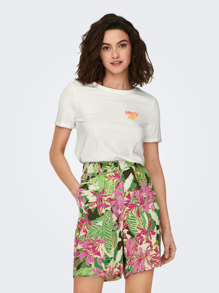 Only 15291465 Kira t-shirt off-white – dames