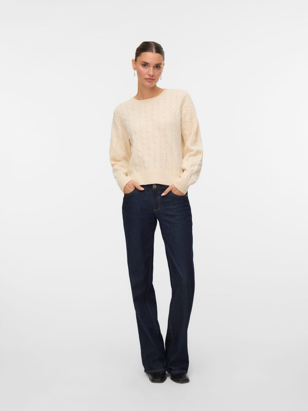 VERO MODA 10331814 Maries trui dames grijs melee