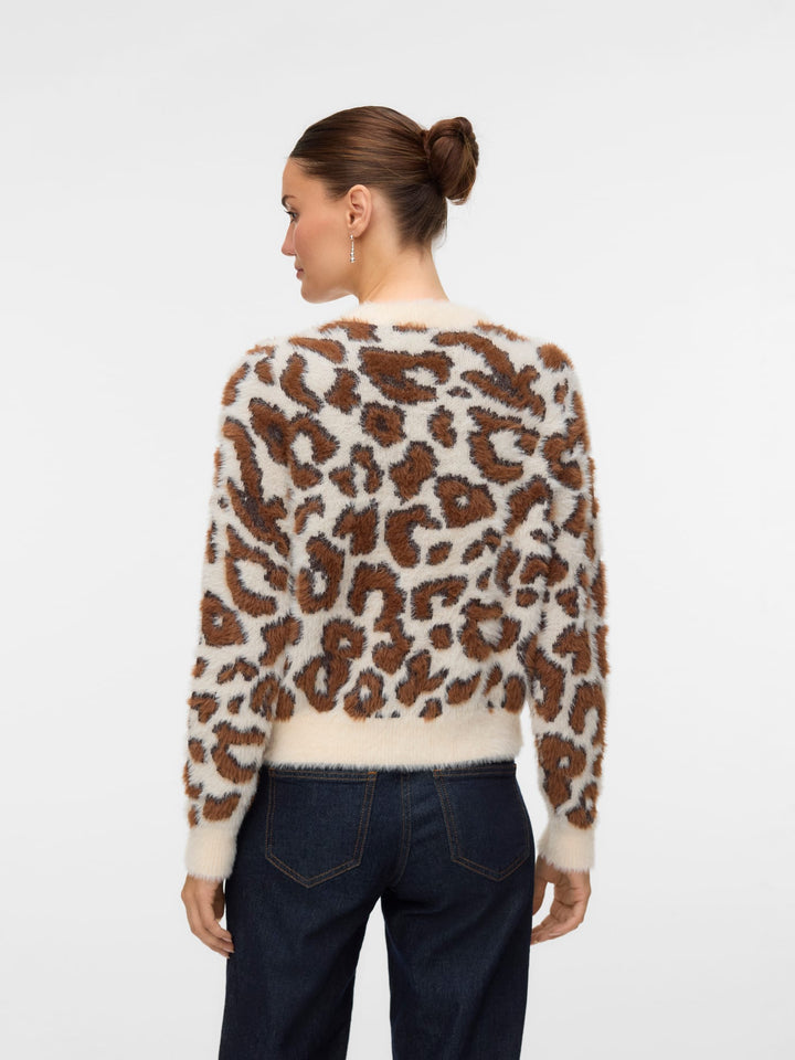 VERO MODA 10331525 jungle trui dames ecru dessin